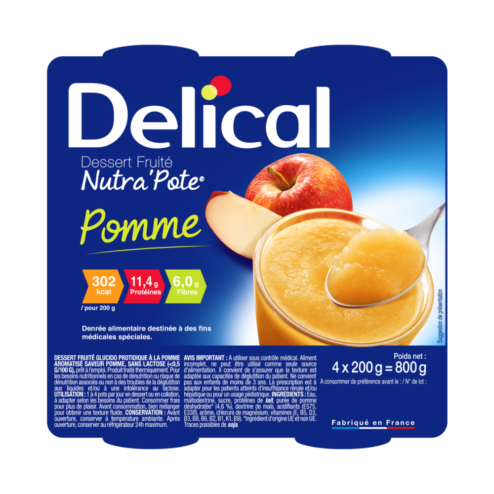 DELICAL NUTRA'POTE POMME 4*125G