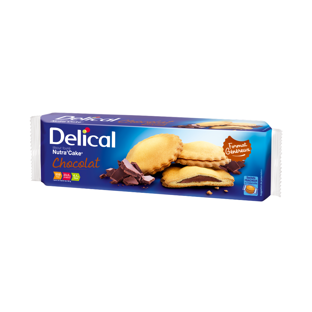 DELICAL NUTRA CAKE CHOCOLAT 3*3*45 G