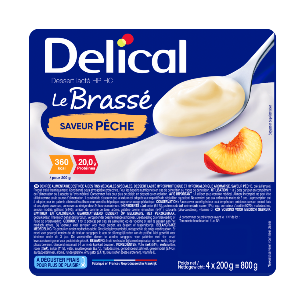 DELICAL LE BRASSE PECHE 4*200 G