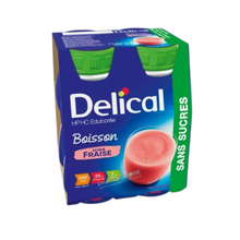 DELICAL LACTEE SANS SUCRES FRAISE 4*200ML