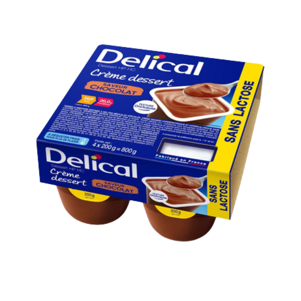 DELICAL CREME SANS LACTOSE CHOCO 4*125G