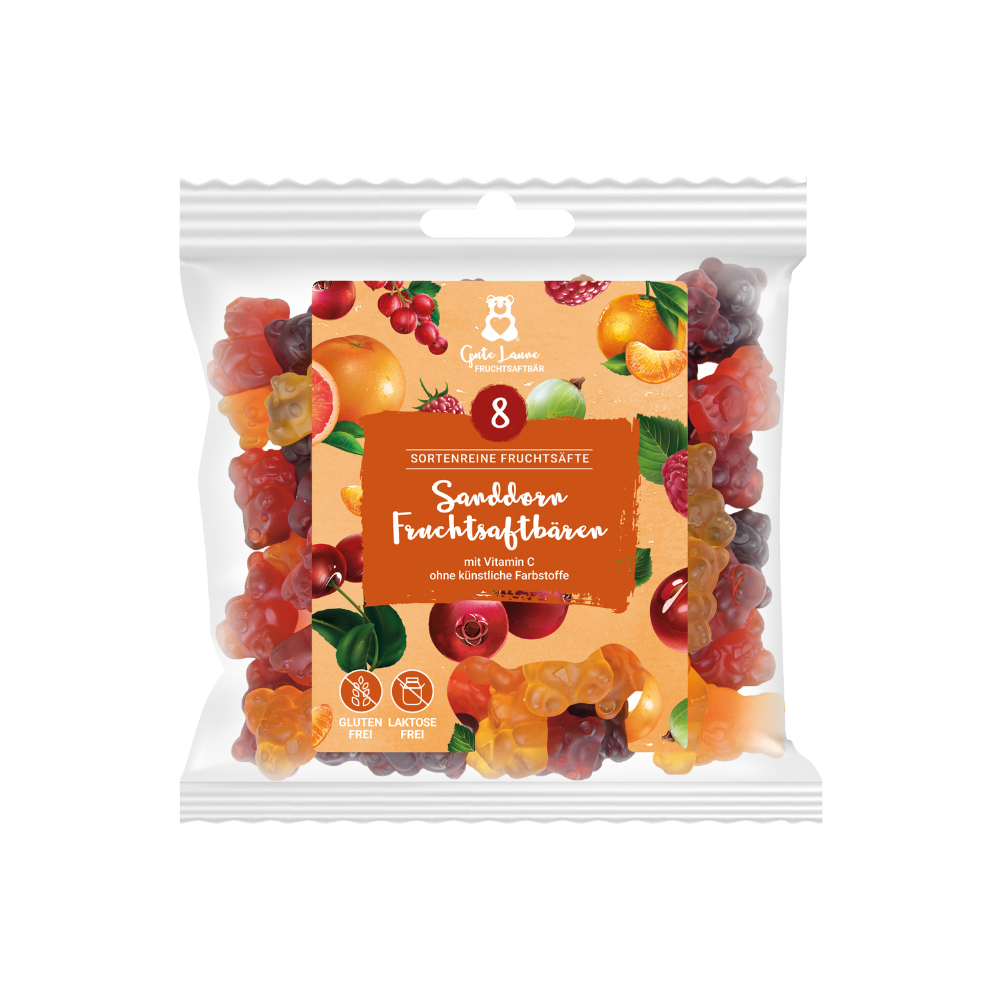 GUTE LAUNE SANDDORN FRUCHTSAFTBAER 150G