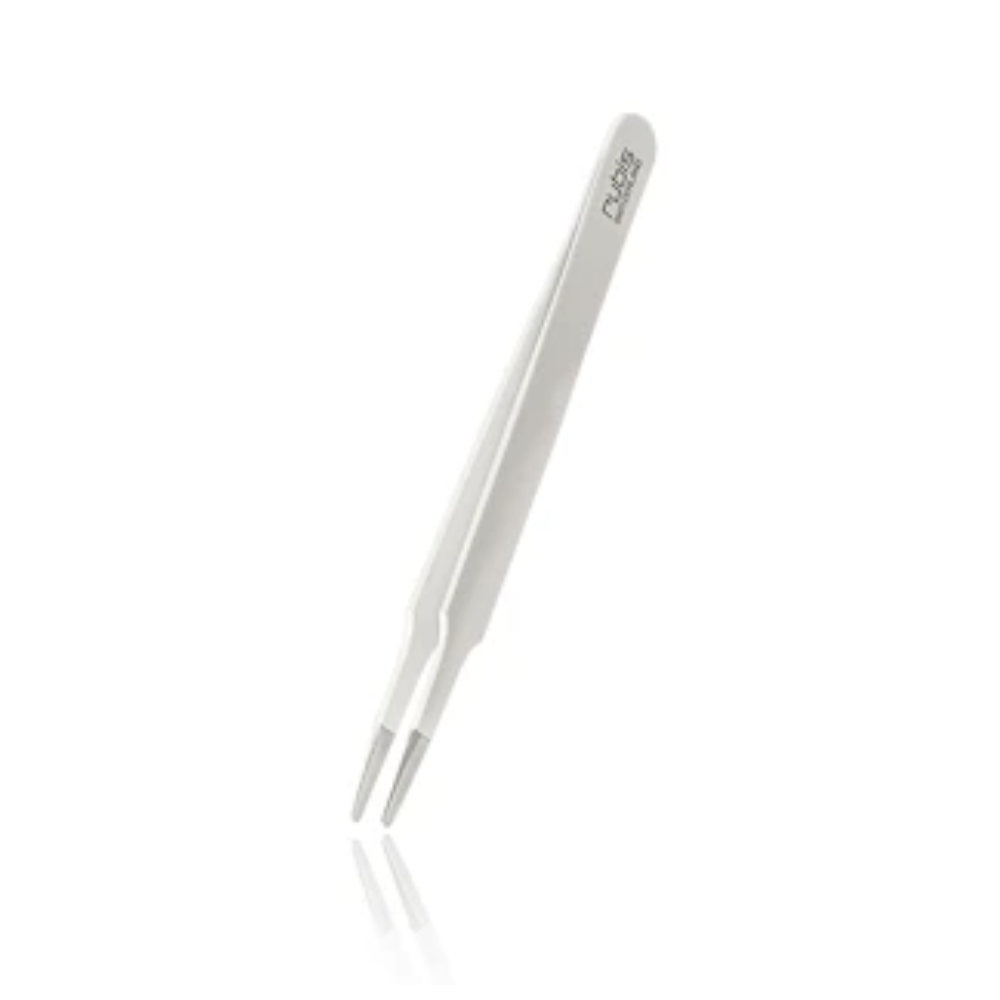 RUBIS EYELASH TWEEZERS POINTED WHITE