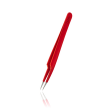 RUBIS EYELASH TWEEZERS POINTED RED