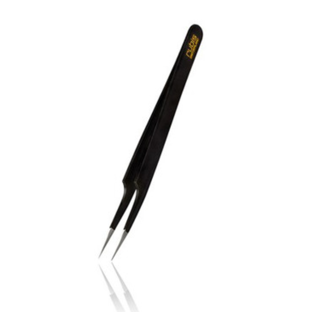 RUBIS EYELASH TWEEZERS POINTED BLACK