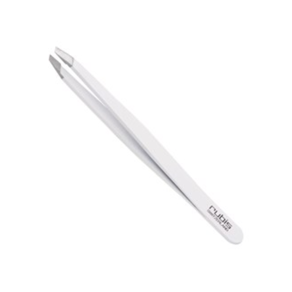 RUBIS EYELASH TWEEZERS ANGLED WHITE