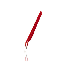 RUBIS EYELASH TWEEZERS ANGLED RED
