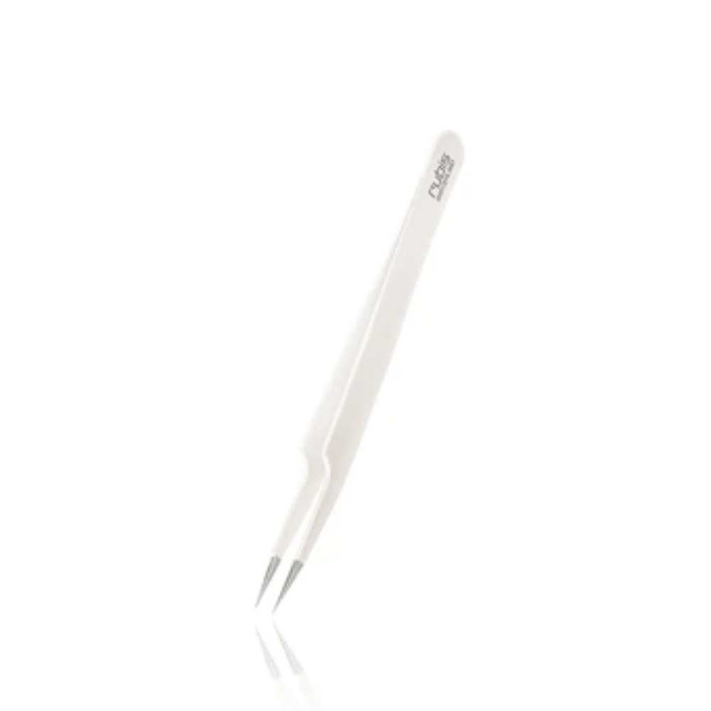 RUBIS EYELASH TWEEZERS STRAIGHT WHITE